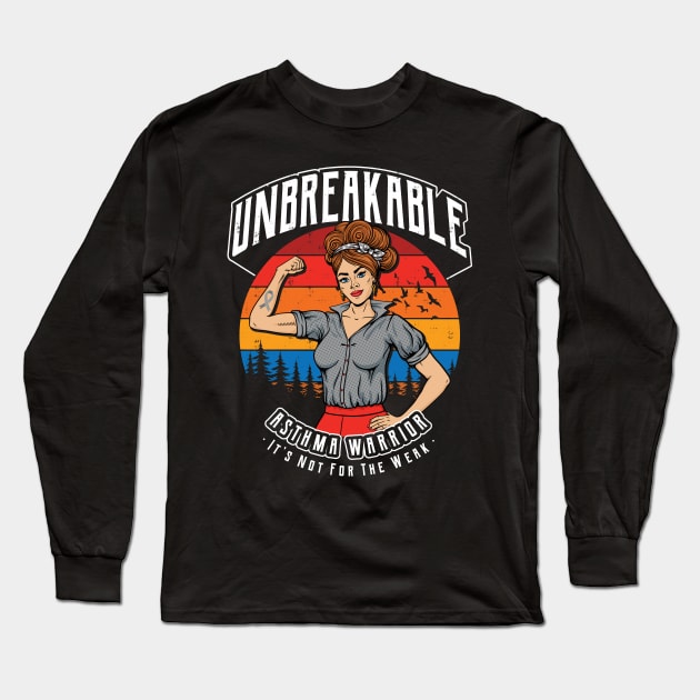 Unbreakable Asthma Warrior Long Sleeve T-Shirt by yaros